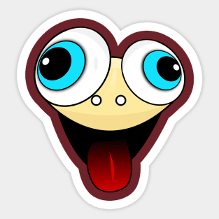 Outer Space Funny Face Cartoon Emoji Sticker